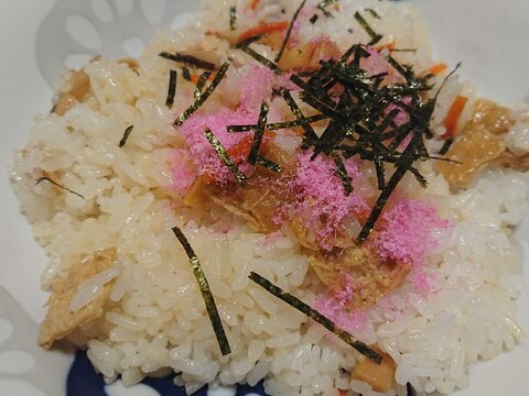 めんつゆ使用☆タケノコと油揚げのちらし寿司